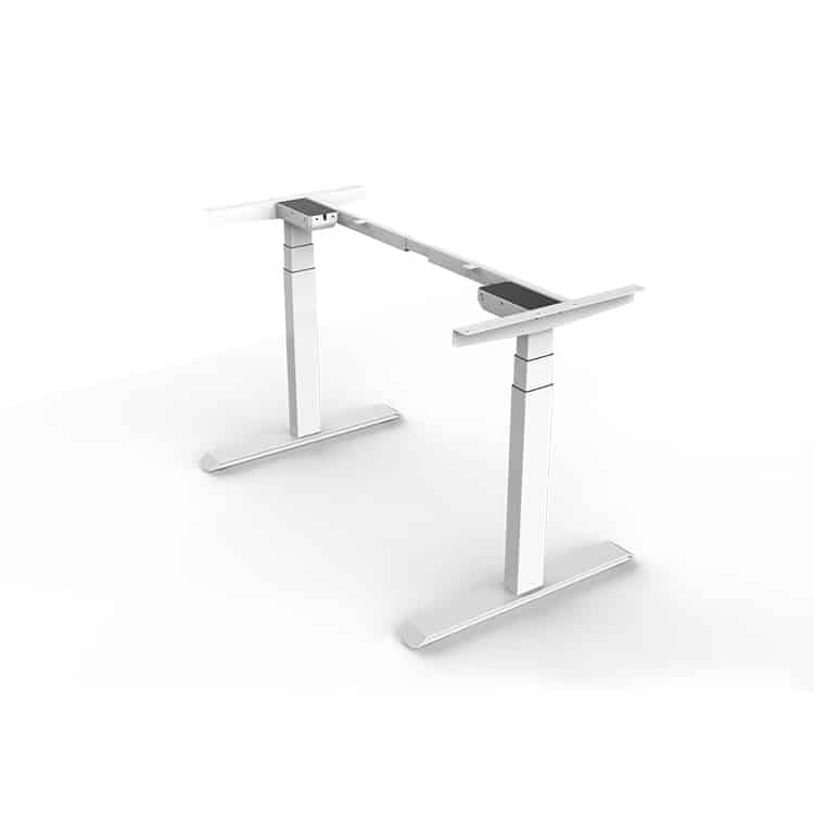 Bureau Assis/Debout électrique (Deux Moteurs – 3 Colonnes)- Blanc – Image 5