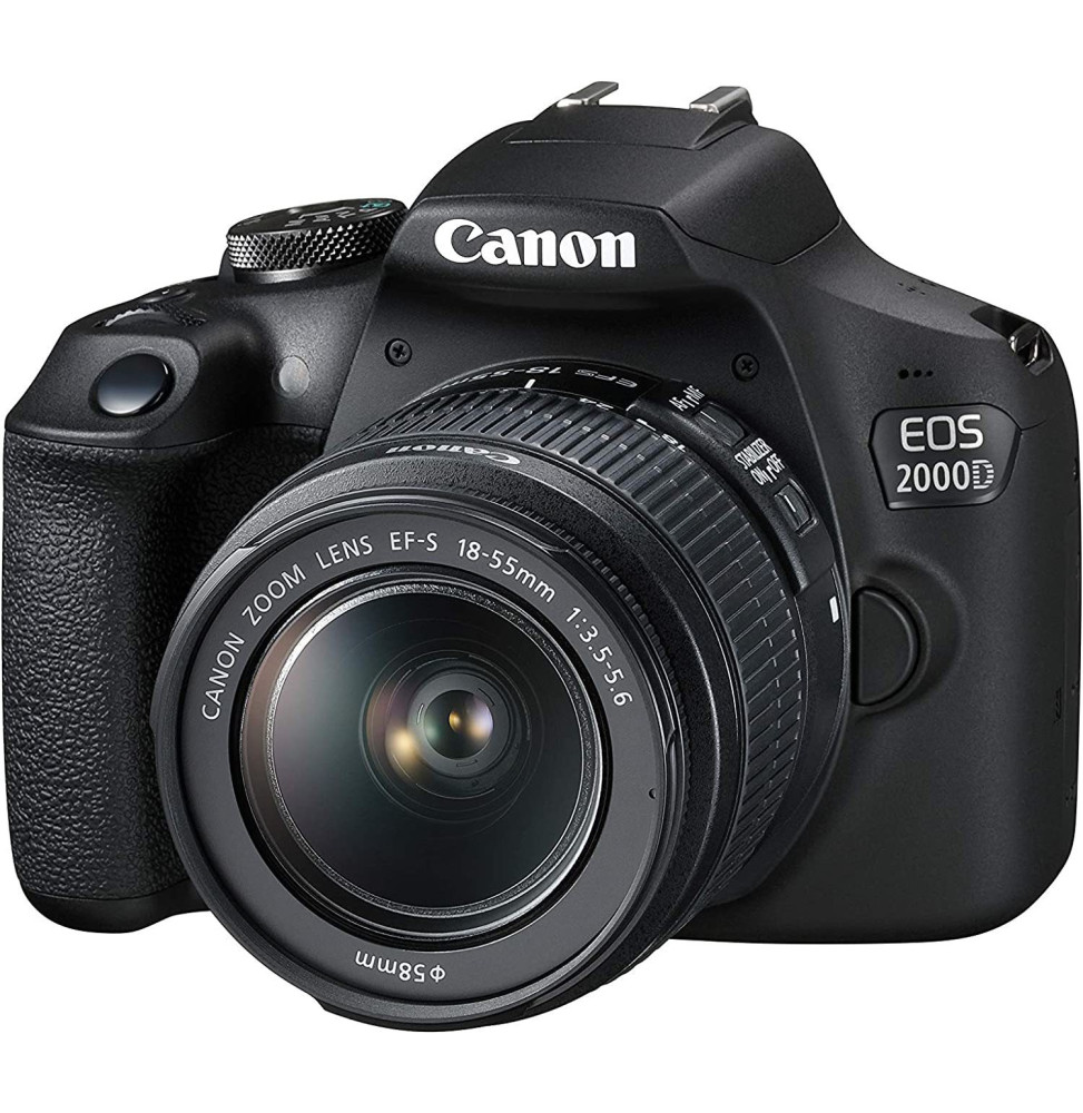 Reflex Canon EOS 2000D + objectif EF-S 18-55mm III (2728C002AA)
