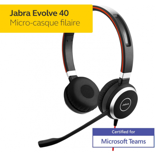 JABRA CASQUE EVOLVE 40 SE - FILAIRE - STÉRÉO (6399-823-109)