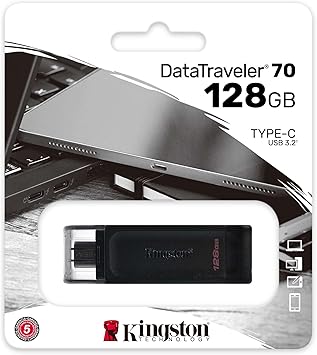 Clé USB Kingston DataTraveler 70 USB-C 3.2 Gen1 - 128 Go (DT70/128GB)