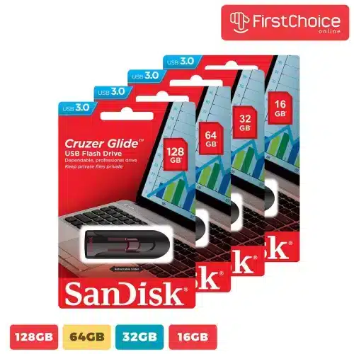 Clé USB SanDisk Cruzer Glide USB 3.0 - 16GB, 32GB, 64GB