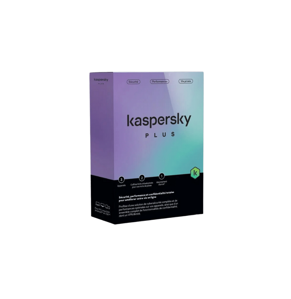 Kaspersky Plus (équivalent à Internet Security) - 5 Postes / 1 an (KL10428BEFS-SLIMMAG)